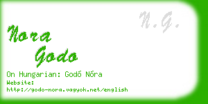 nora godo business card